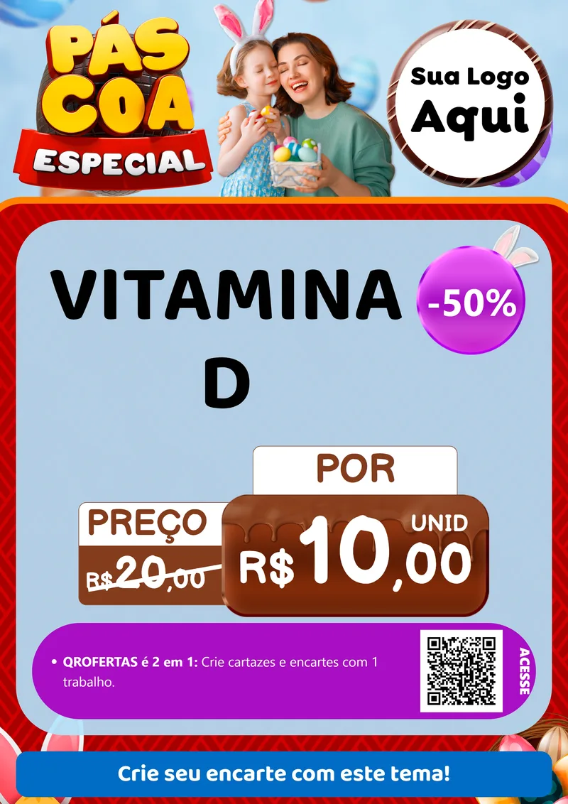 Modelo de Cartaz para Cartaz A4 Vertical com o tema Páscoa Especial para Farmácia