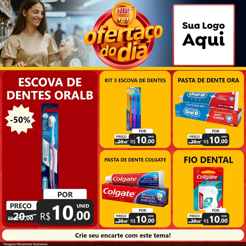 Modelo de Rede Social para Feed Facebook com o tema Ofertaço Do Dia para Higiene Pessoal