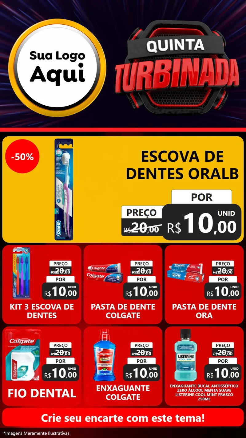 Modelo de Rede Social para Stories com o tema Quinta Turbinada para Higiene Pessoal