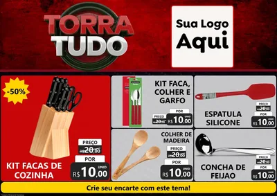 Modelo de Encarte para Encarte A4 Horizontal com o tema Torra Tudo para Utilidades Domésticas