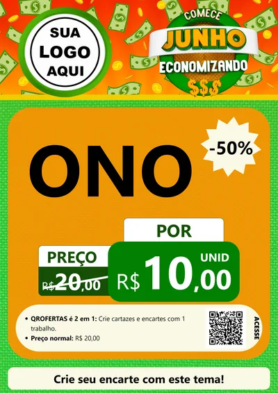 Modelo de Cartaz para Cartaz A4 Vertical com o tema Comece Junho Economizando para Óticas