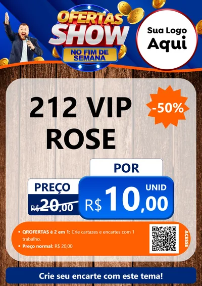 Modelo de Cartaz para Cartaz A4 Vertical com o tema Ofertas Show No Fim De Semana para Perfumes