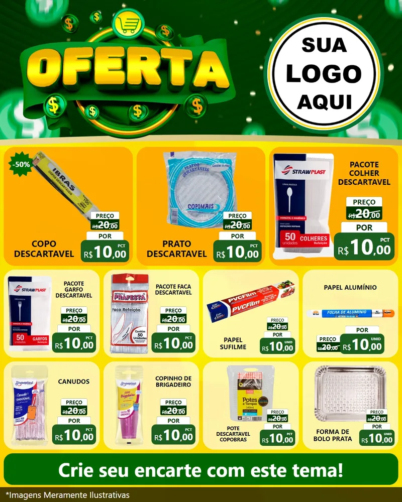 Modelo de Rede Social para Feed Instagram com o tema Oferta para Embalagens