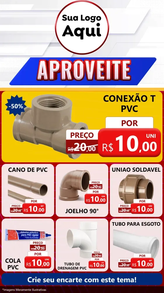 Modelo de Rede Social para Stories com o tema Aproveite para Tubos e conexões
