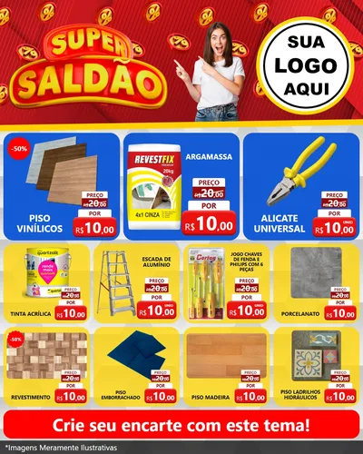 Modelo de Rede Social para Feed Instagram com o tema Super Saldão para Material para Construção