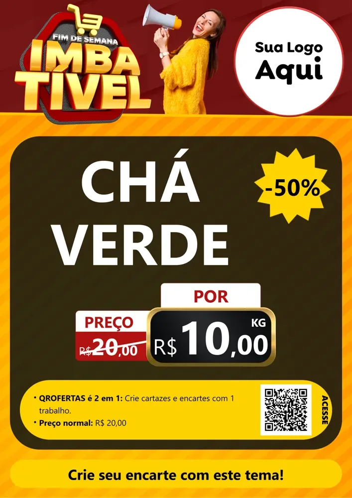 Modelo de Cartaz para Cartaz A4 Vertical com o tema Fim de Semana Imbatível para Produtos Naturais