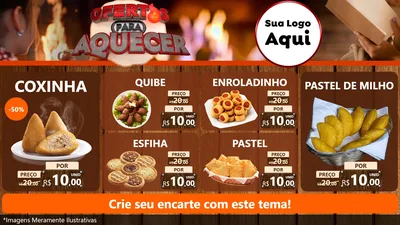 Modelo de TV para TV Horizontal com o tema Ofertas Para Aquecer para Salgadaria