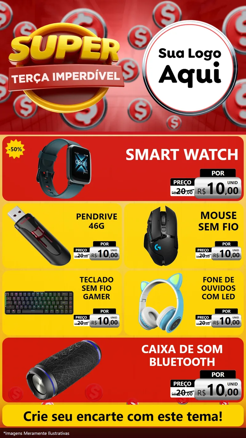 Modelo de TV para TV Vertical com o tema Super Terça Imperdível para Informática
