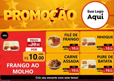 Modelo de Encarte para Encarte A4 Horizontal com o tema Promoção para Restaurante