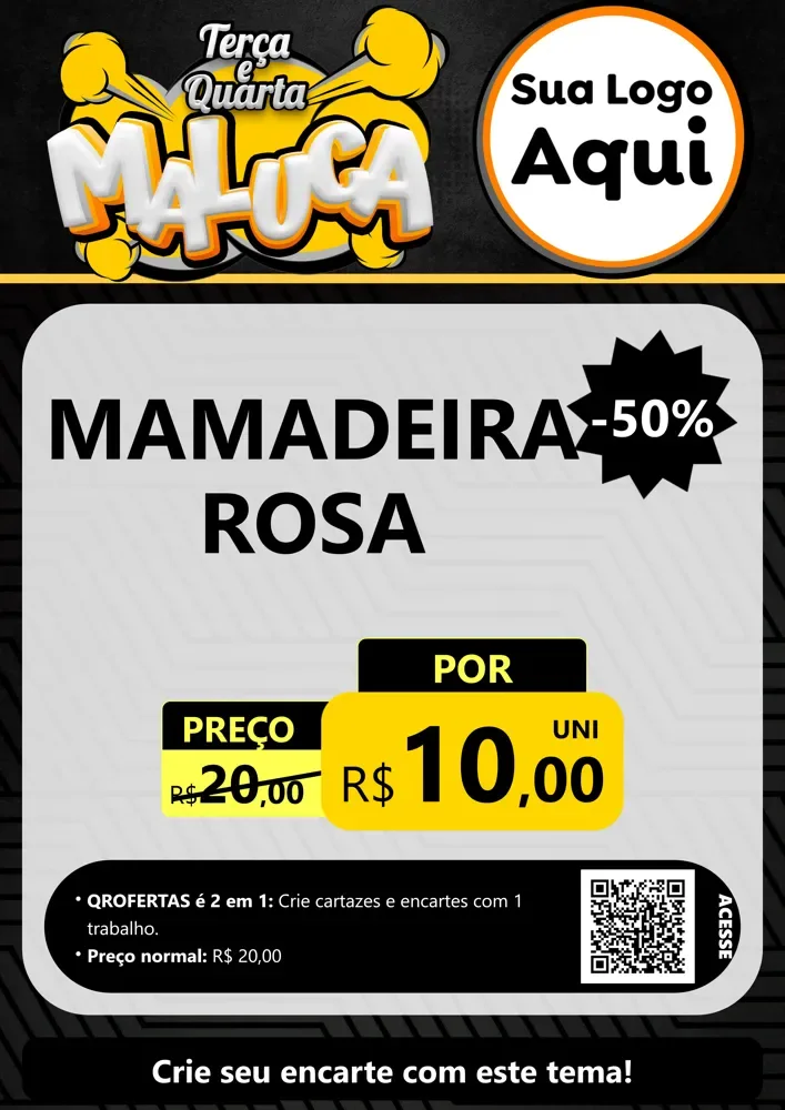 Modelo de Cartaz para Cartaz A4 Vertical com o tema Terça e Quarta Maluca para Bebês