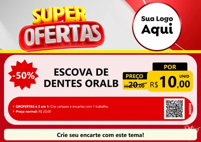 Modelo de Cartaz para Cartaz A4 Horizontal com o tema Super Ofertas para Higiene Pessoal