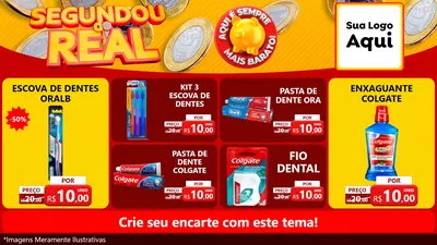 Modelo de TV para TV Horizontal com o tema Segundou do Real para Higiene Pessoal