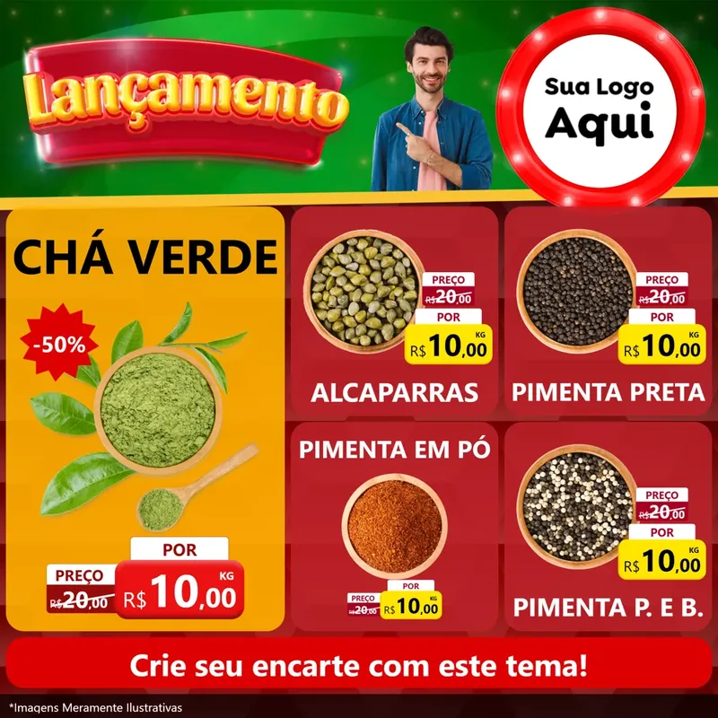 Modelo de Rede Social para Feed Facebook com o tema Lançamento para Produtos Naturais