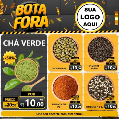 Modelo de Rede Social para Feed Facebook com o tema Bota Fora para Produtos Naturais