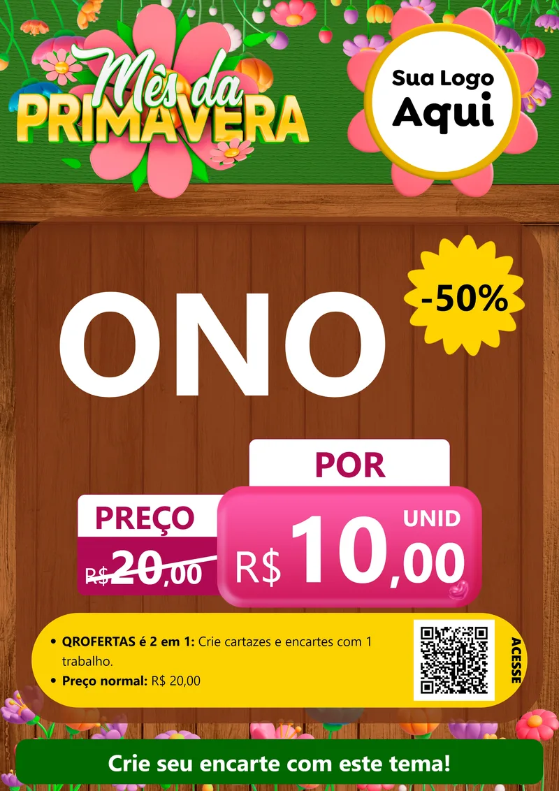 Modelo de Cartaz para Cartaz A4 Vertical com o tema Mês da Primavera para Óticas