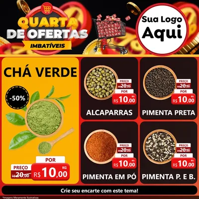 Modelo de Rede Social para Feed Facebook com o tema Quarta de Ofertas Imbatíveis para Produtos Naturais