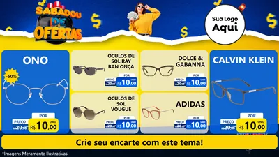 Modelo de TV para TV Horizontal com o tema Sabadou de Ofertas para Óticas