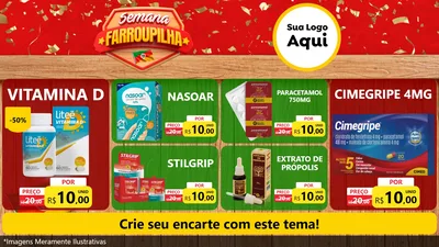 Modelo de TV para TV Horizontal com o tema Semana Farroupilha para Farmácia
