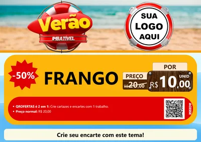Modelo de Cartaz para Cartaz A4 Horizontal com o tema Verão Imbatível para Assados