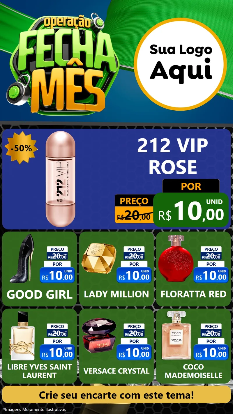 Modelo de Rede Social para Stories com o tema Operação Fecha Mês para Perfumes