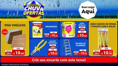 Modelo de TV para TV Horizontal com o tema Chuva de Ofertas para Material para Construção