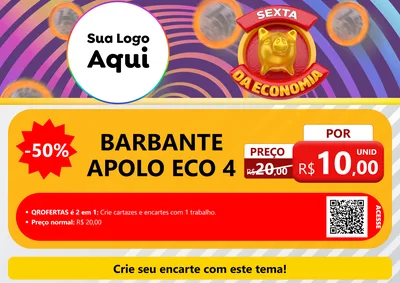 Modelo de Cartaz para Cartaz A4 Horizontal com o tema Sexta da Economia para Armarinho e Aviamentos
