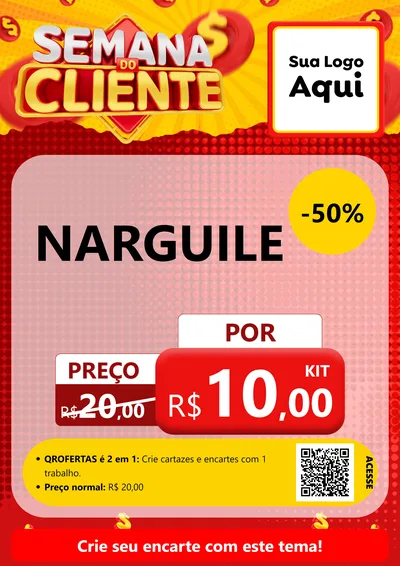 Modelo de Cartaz para Cartaz A4 Vertical com o tema Semana do Cliente para Tabacaria