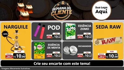 Modelo de TV para TV Horizontal com o tema Semana do Cliente para Tabacaria