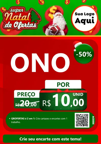 Modelo de Cartaz para Cartaz A4 Vertical com o tema Super Natal de Ofertas para Óticas