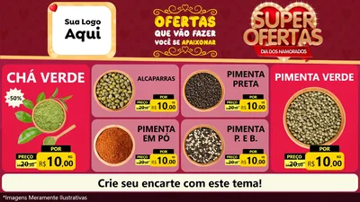 Modelo de TV para TV Horizontal com o tema Dia dos Namorados para Produtos Naturais