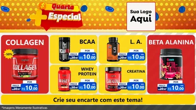 Modelo de TV para TV Horizontal com o tema Quarta Mais Especial para Suplementos alimentares