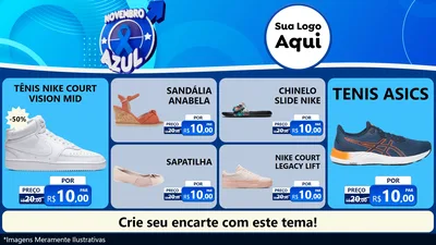 Modelo de TV para TV Horizontal com o tema Novembro Azul para Calçados
