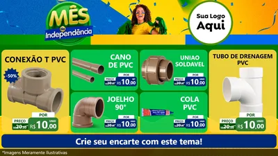 Modelo de TV para TV Horizontal com o tema Mês da Independência para Tubos e conexões