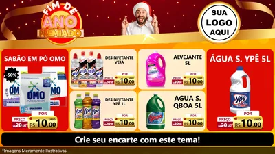 Modelo de TV para TV Horizontal com o tema Fim de Ano Premiado para Produtos de Limpeza