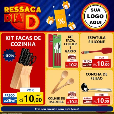 Modelo de Rede Social para Feed Facebook com o tema Ressaca Dia D para Utilidades Domésticas