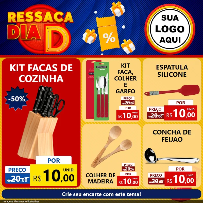 Modelo de Rede Social para Feed Facebook com o tema Ressaca Dia D para Utilidades Domésticas