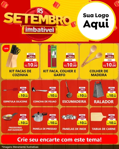Modelo de Rede Social para Feed Instagram com o tema Setembro Imbatível para Utilidades Domésticas