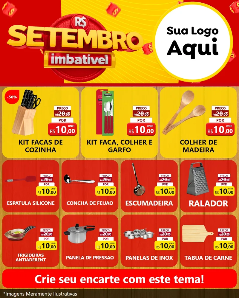 Modelo de Rede Social para Feed Instagram com o tema Setembro Imbatível para Utilidades Domésticas