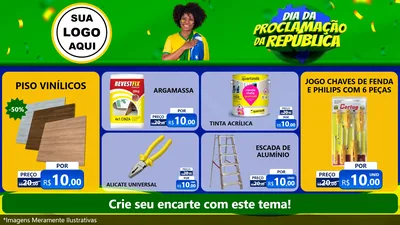 Modelo de TV para TV Horizontal com o tema Dia Da Proclamação Da República para Material para Construção