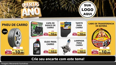 Modelo de TV para TV Horizontal com o tema Ofertas de Fim de Ano para Auto peças