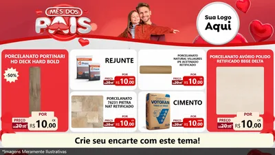 Modelo de TV para TV Horizontal com o tema Mês dos Pais para Pisos e revestimentos
