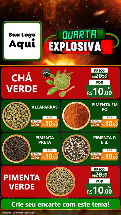 Modelo de TV para TV Vertical com o tema Quarta Explosiva para Produtos Naturais