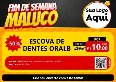 Modelo de Cartaz para Cartaz A4 Horizontal com o tema Final de Semana Maluco para Higiene Pessoal