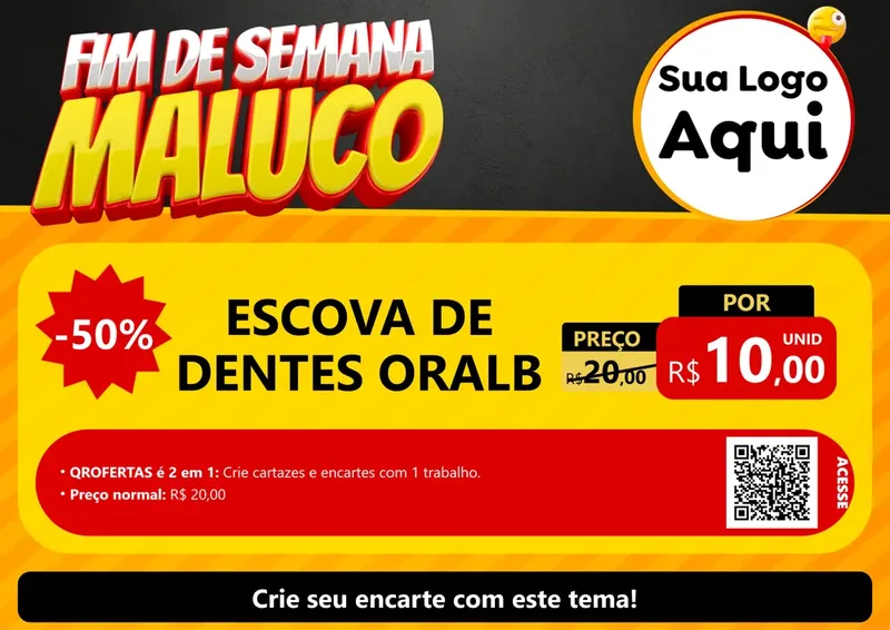 Modelo de Cartaz para Cartaz A4 Horizontal com o tema Final de Semana Maluco para Higiene Pessoal