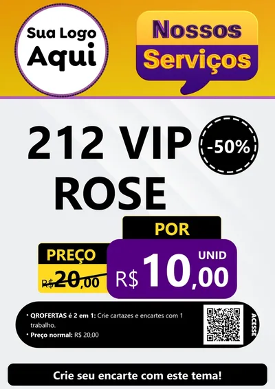 Modelo de Cartaz para Cartaz A4 Vertical com o tema Nossos Serviços para Perfumes