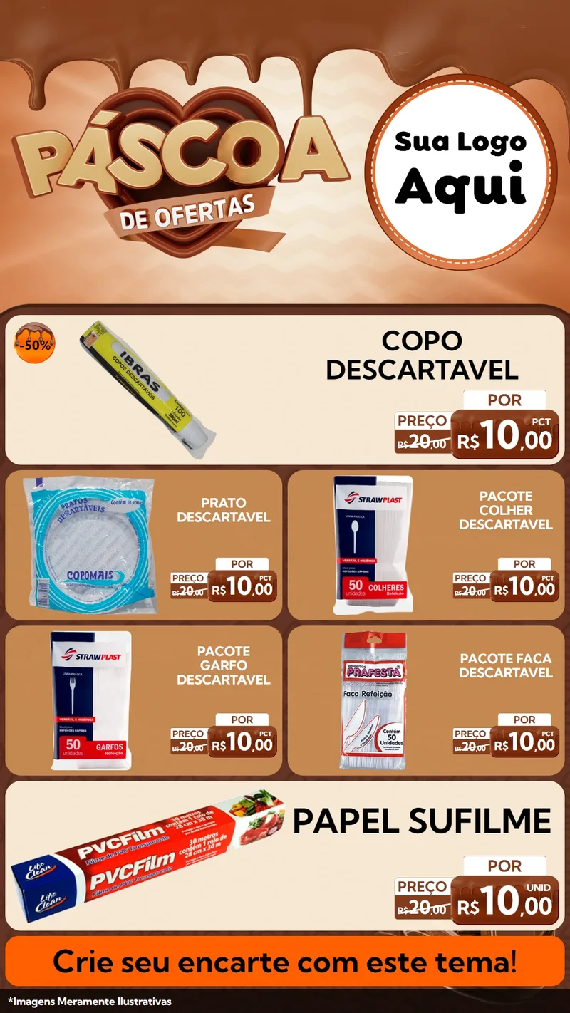 Modelo de TV para TV Vertical com o tema Páscoa de Ofertas para Embalagens