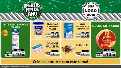 Modelo de TV para TV Horizontal com o tema Ofertas Fim de Ano para Frios e Laticínios
