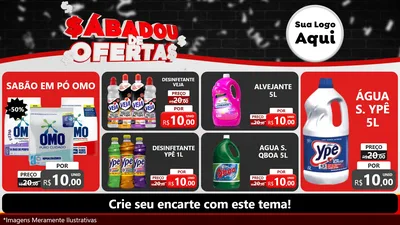 Modelo de TV para TV Horizontal com o tema Sabadou de Ofertas para Produtos de Limpeza