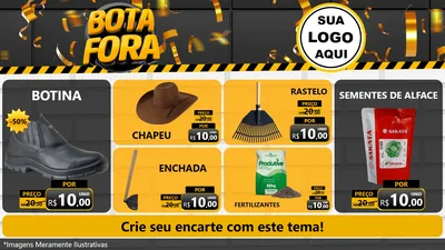 Modelo de TV para TV Horizontal com o tema Bota Fora para Agropecuária