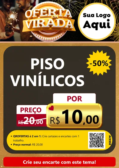 Modelo de Cartaz para Cartaz A4 Vertical com o tema Oferta da Virada para Material para Construção